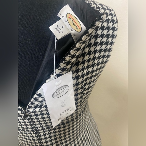 Talbots Petites Houndstooth Sleeveless Dress Size 2P - Picture 9 of 9